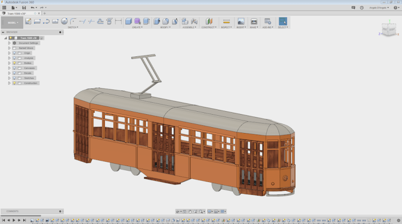 Tram fusion 360